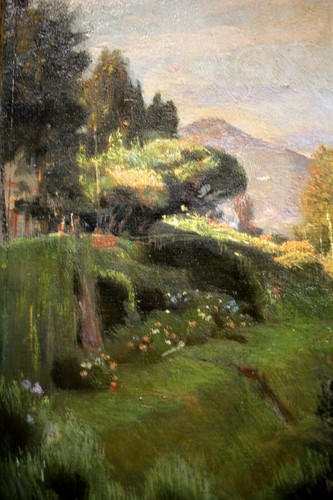 ANTICO DIPINTO OLIO TAVOLA F. Galante PAESAGGIO LAGO MAGGIORE 1944 - Foto 5 di 12