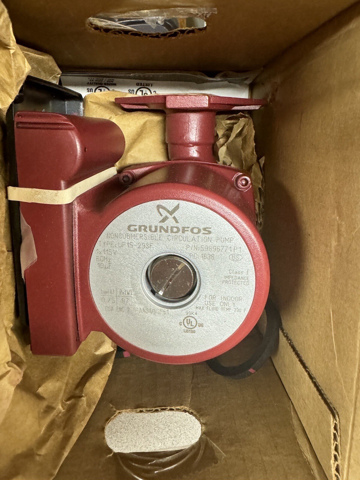 NEW! Grundfos UP1529SF Circulator Water Pump Stainless Steel, 115V,1/