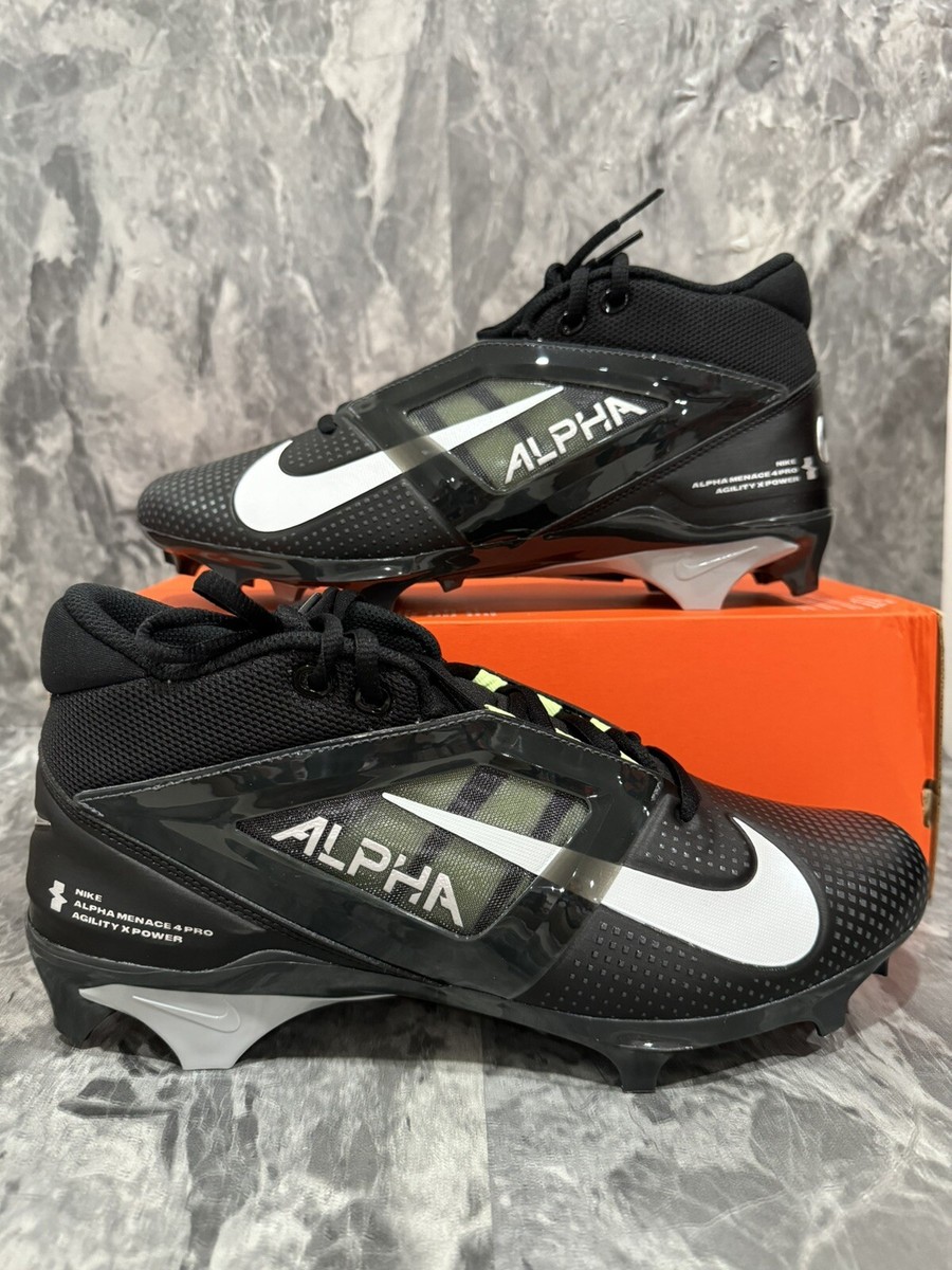 Nike Alpha Menace 4 Pro Football Cleats Black/Light Smoke FD7037