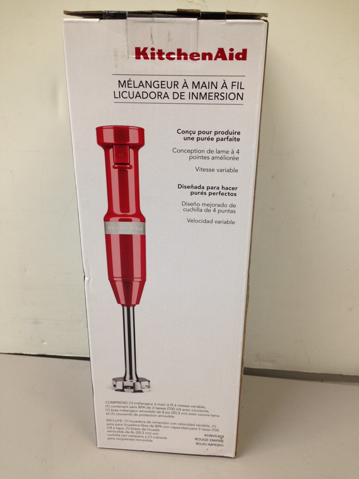 New in Box Empire Red KitchenAid Corded Hand Blender KHBV53ER eBay