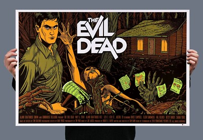 #ad Florian Bertmer EVIL DEAD Poster Mondo Print Ash Bruce Campbell VHS RARE x 150 $389.99