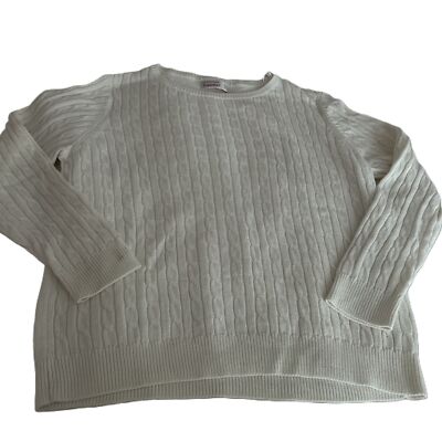 Dunnes Stores Apricot Cable Knit Crew Neck Pullover Sweater Size XL