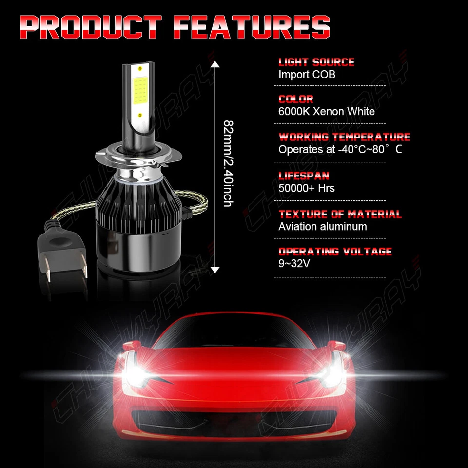 Para BMW X3 2004 2005-2014-6x 6000K Faro LED Alto/Bajo + Kit Bombillas Antiniebla Foto 4 de 4