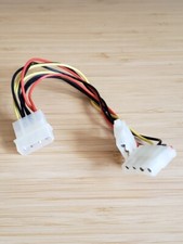8in 4 Pin Molex to 2x 4 Pin Molex Power Connector Cable Splitter Converter