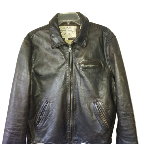 Chaqueta de Cuero Marrón De Colección Banana Republic Travel & Safari Para Hombre Grande Café Racer - Imagen 3 de 19