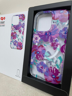 Floral Flower Case für iPhone 13 Pro - Magsafe Kompatible Handyhülle Lila