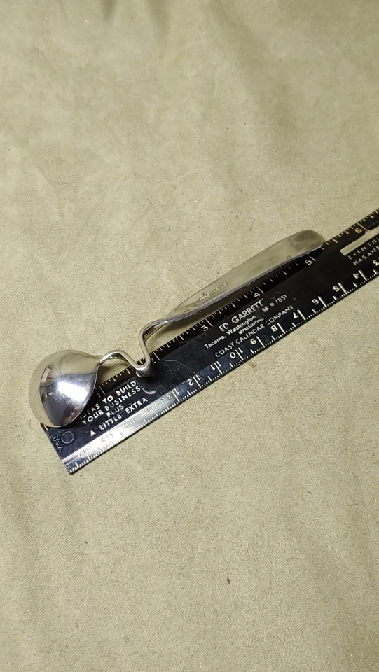 Cuchara de miel sólida de acero inoxidable BSF ~ Cuchara de miel sólida de acero inoxidable forjado en plata Bremer Foto 2 de 4