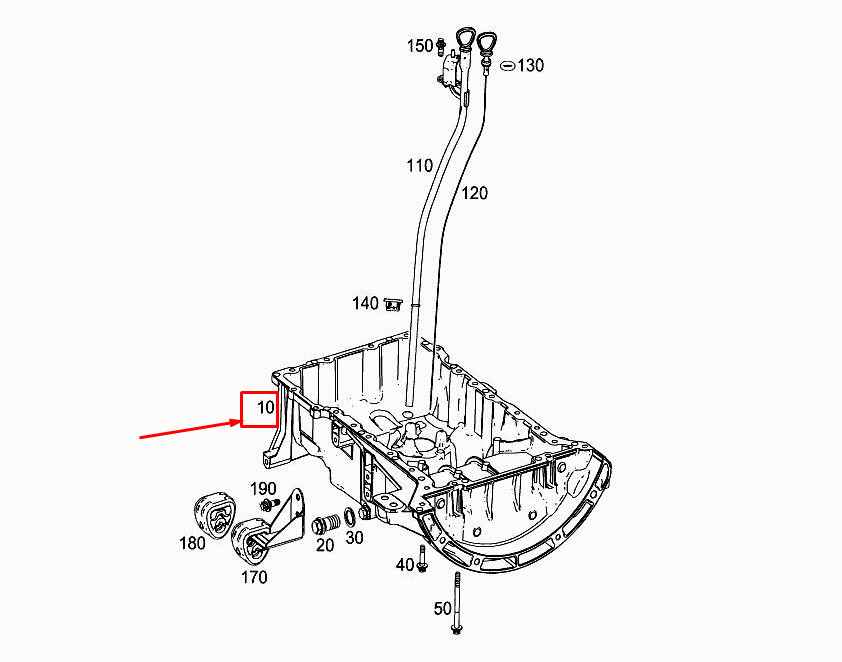 Carter d'huile moteur Mercedes-Benz Gla X156 A1330100013