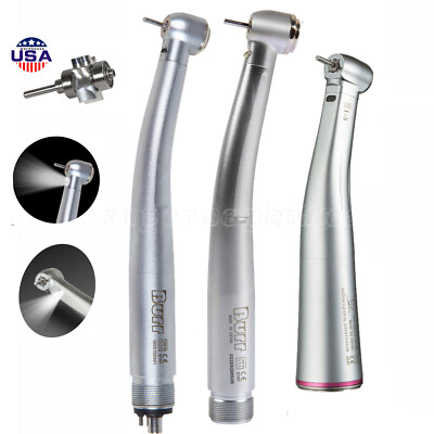 Dental 1:5 Increasing Fiber Optic Contra Angle Handpiece /LED High Speed 4H dr