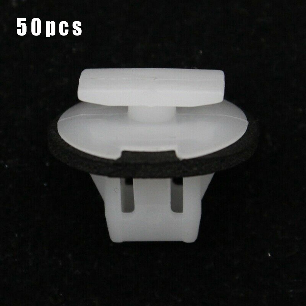 Reliable and Durable 50pcs White Exterior Wheel Fender Flare Clips for