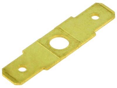 10X BM 01002 Verbinder: flach 6,3 mm 0,8mm männlich M4 unisoliert Messing BM GRO