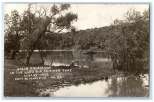 c1910's Sugar River Scene Good Old Sommer Time Albany WI RPPC Photo Postcard