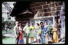 Women wearing Retro Dresses in 1973, Kodachrome Slide aa 16-22a