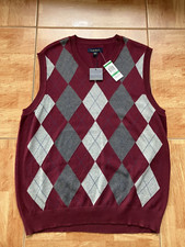 NWT, Club Room Men's Argyle Sweater Vest, L