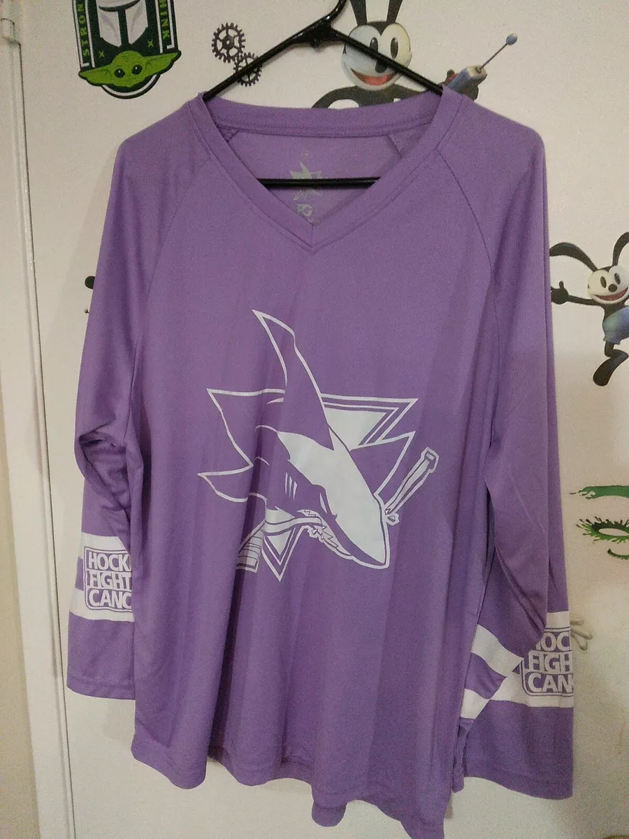 San Jose Sharks White NHL Hockey Fights Cancer T-Shirt