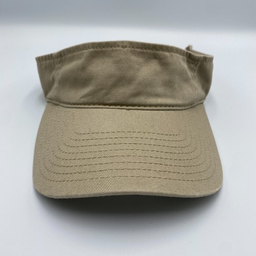Blank Adjustable Visor Hat Cap Khaki