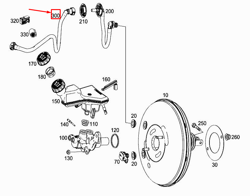 Neu MERCEDES-BENZ A W177 Bremskraftverstärker-Unterdruckleitung A1774300500