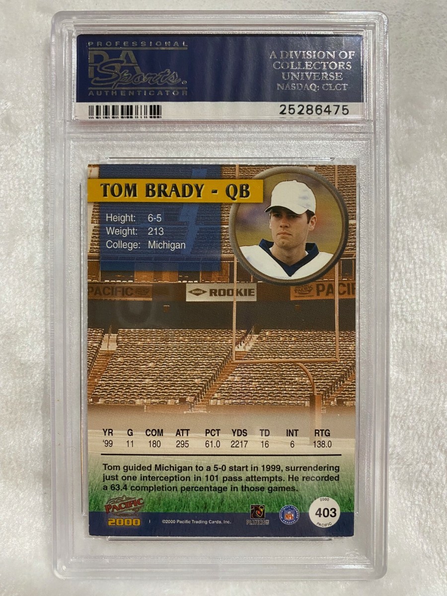 その他 2000 PACIFIC #403 TOM BRADY BGS 8.5 2000 PACIFIC #403 TOM