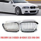 <!--F#f_0-->Chrome Front Kidney Grill Grilles For BMW 3 SeriesE46 4 Door 320i 323i 98-01 CI<!--F/-->