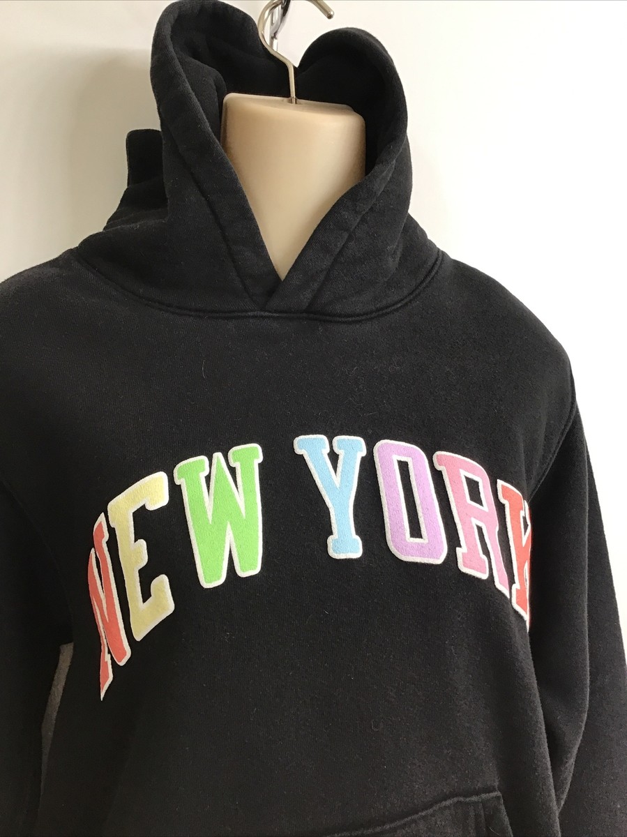 madhappy hoodie Black New York Optimists Kangaroo Pocket Size XS