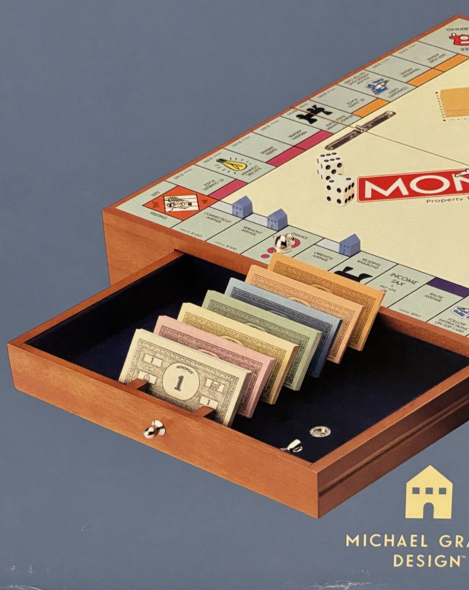 RARE FIRST EDITION 2002 Monopoly MICHAEL GRAVES Design Cherry Wood