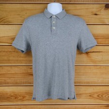 Chaps Polo Golf Shirt Mens Sz L Light Gray Heathered 100 Cotton Stretch Comfort