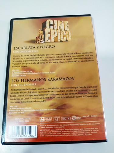Escarlata y Negro Los Hermanos Karamazov - Region 2 DVD Español Ingles - 2T - Imagen 2 de 3