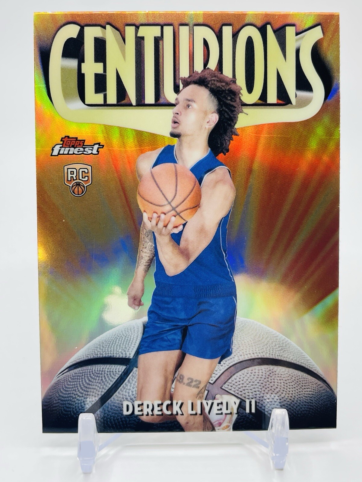2023-24 Topps Finest Dereck Lively Centurions Case Hit Rookie Dallas Mavericks