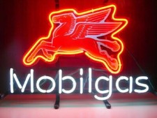 20"x16" Mobilgas Pegasus Flying Horse Mobil Gas Oil Beer Bar Neon Sign L1215