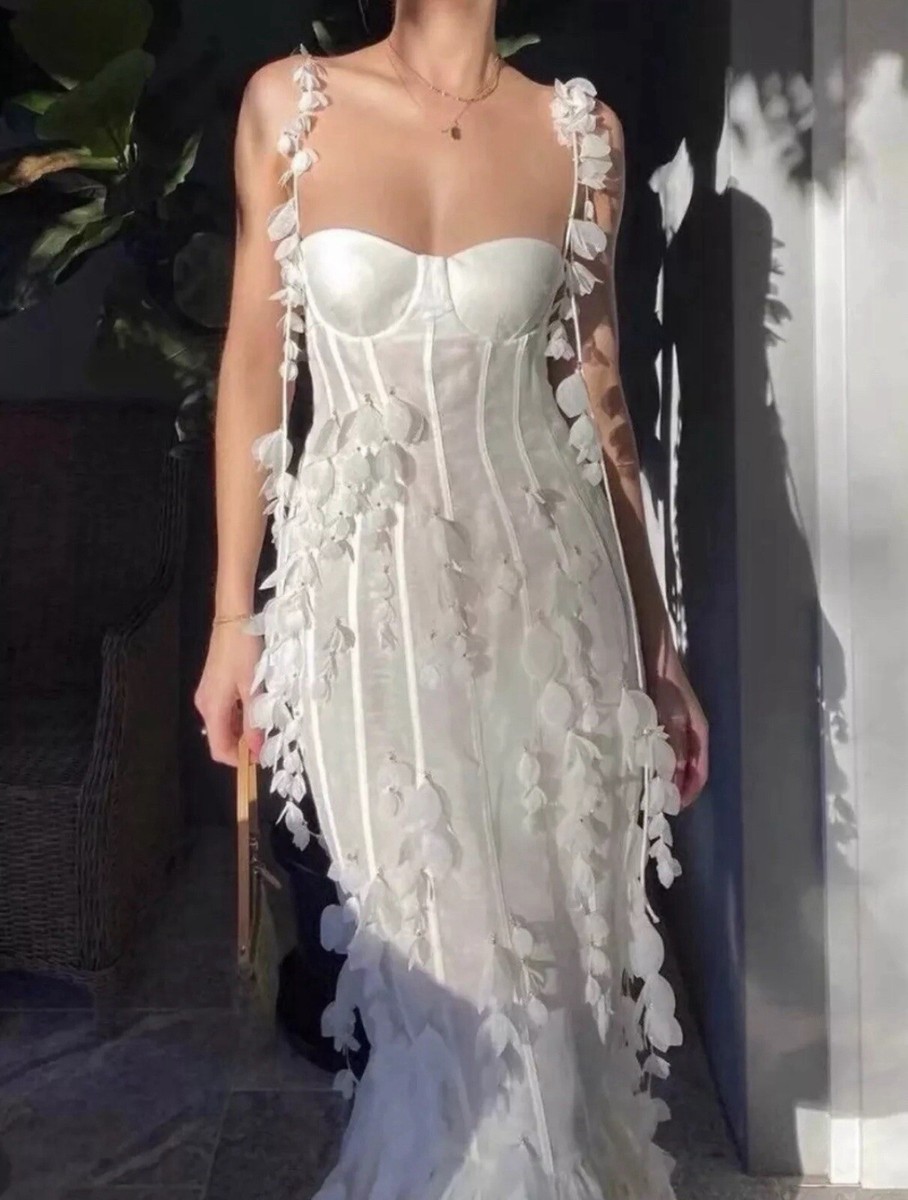 zimmermann white silk dress Zimmermann Luna Linen And Silk Dress Ellie Belle