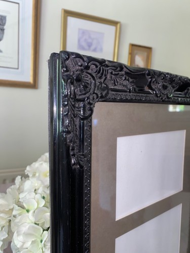 Hollywood Glam Multi Aperture Photo Frame Picture Black Baroque Rococo Louis - Picture 11 of 15