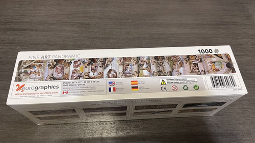 EuroGraphics Fine Art The Sistine Chapel Ceiling Panoramic 1000 Piece Puzzle - Picture 4 of 5