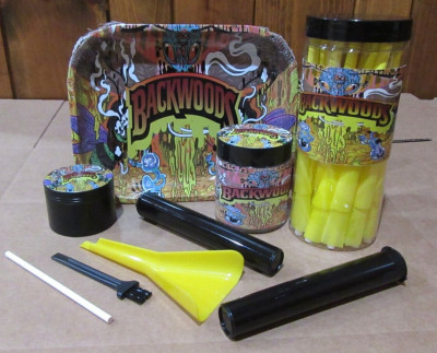 1set, 9pcs, Creative Pattern Tobacco Smoking Set - Storage Bag ( Backwoods )