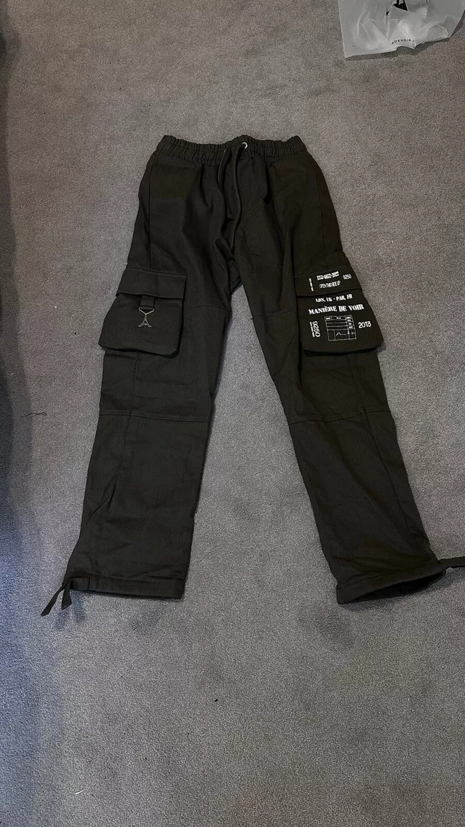 Maniere De Voir Men s Cargo Pants Khaki Size XS Extra Small
