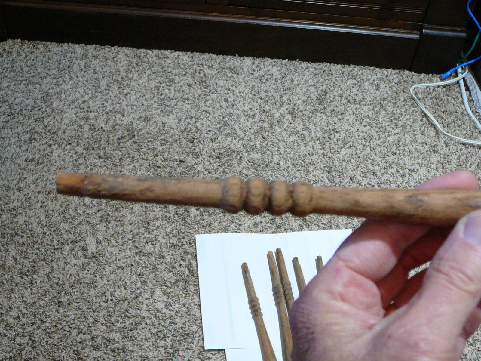 Lot 6 Antique Vintage Solid Wood Chair Spindles Oak Turned eBay