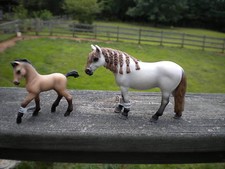 ANDALUSIAN MARE AND FOAL by Schleich;toy/horse/NEW 2010/RETIRED
