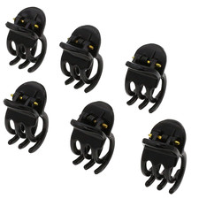 Paris CP2392 French Hair Clip for Women, Set of 6 Extra Small Black, Girls Hair