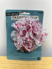 Fashion Mum Flower Hair Clips, Pink, White And Blue Pattern