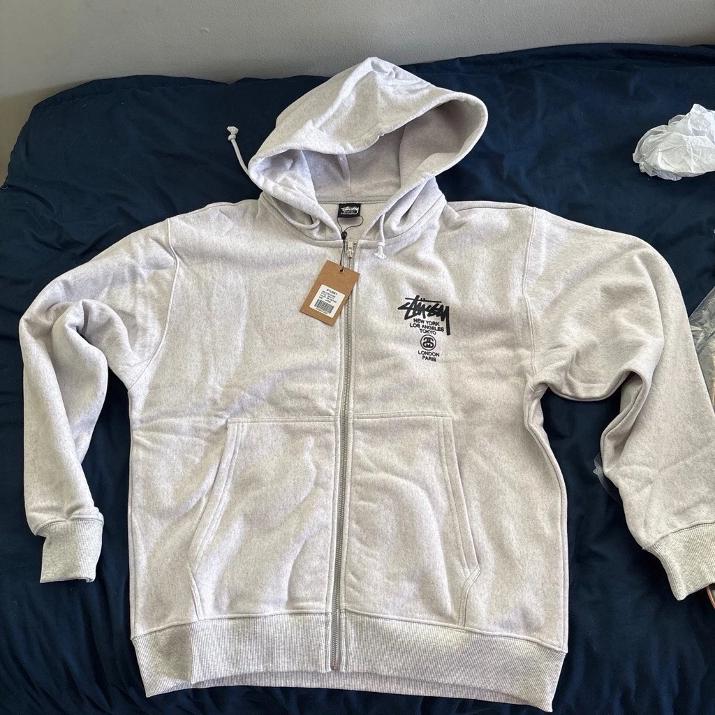 Gray Stussy Cotton Hoodies & Sweatshirts for Men for Sale | Shop