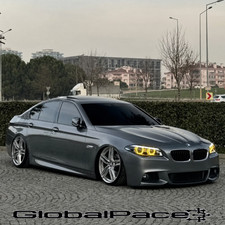 Bmw M5 F10 F11 528i 5 Series Yellow Lci Style Angel Eye Led Headlights 2011-2017