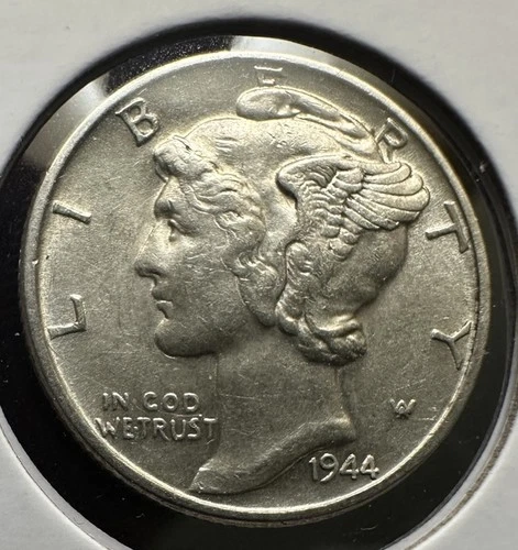 1944-P  Mercury Dime - BU Uncirculated - 90% Silver Philadelphia Mint