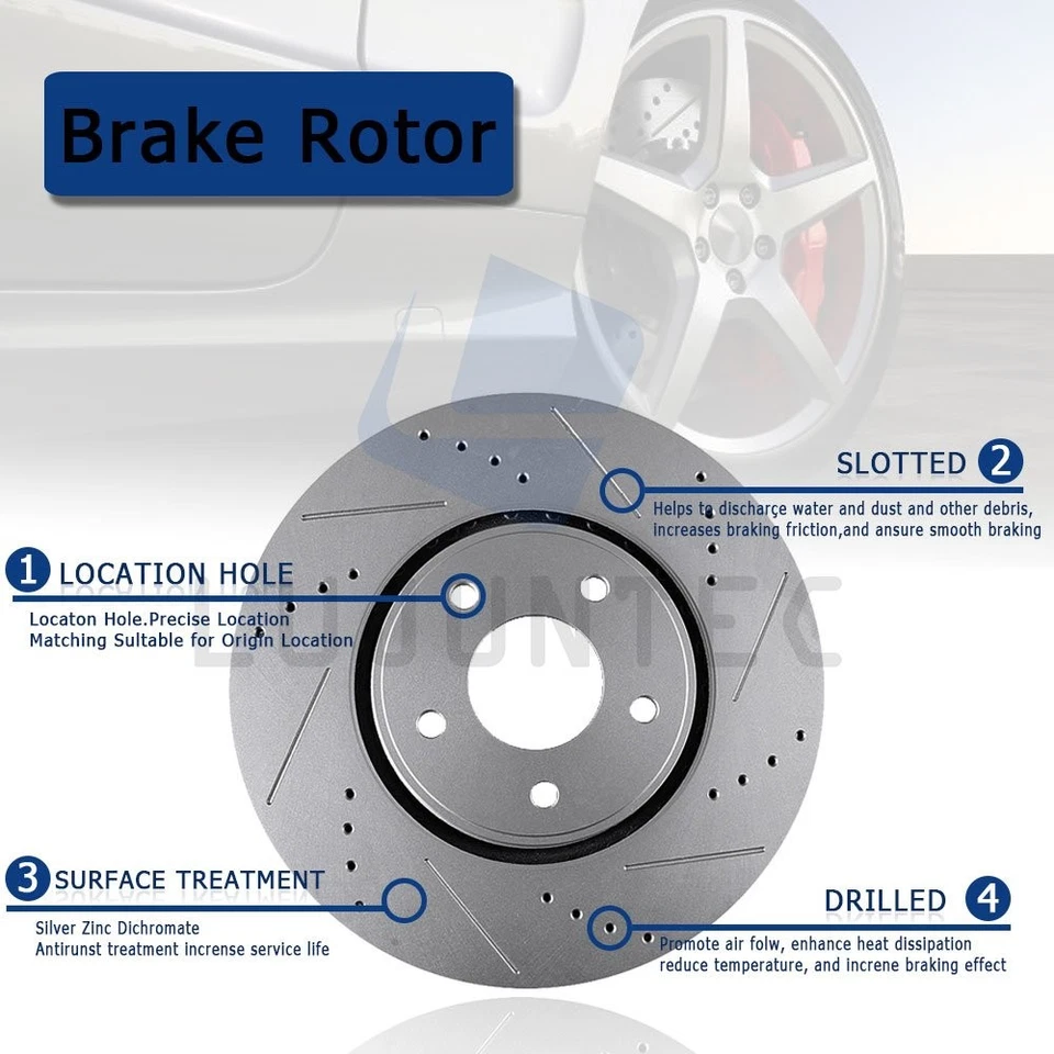 Rear Brake Discs Rotors For Chevrolet Blazer GMC Jimmy Isuzu Hombre Oldsmobile — 第 3/4 张图片