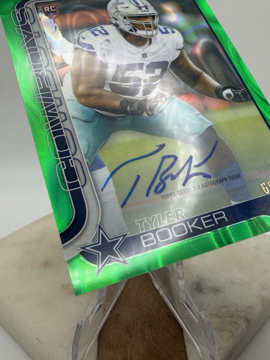 2025 Topps Chrome Tyler Booker /99 RC AUTO GREEN LAVA REFRACTOR