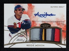 2014 Topps Tier One Relics 13/25 Reggie Jackson Dual Patch Auto HOF 0dj8