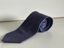 Marks and Spencer Men’s Blue Silk Tie Pattern In Blue
