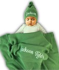 Personalized Baby Blanket, 100% Organic Certified Cotton, Customized Swaddle Bla