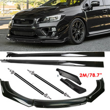 Front Bumper Lip Chin Spoiler Splitter Side Skirt Body Kit For Subaru Wrx Sti