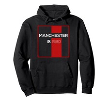 Manchester Is Red Funny United Football Supporter Pullover Hoodie, Adult Unis...