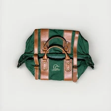 Ducks Unlimited Ralph Lauren style Green and brown Vintage Duffle Bag canvas