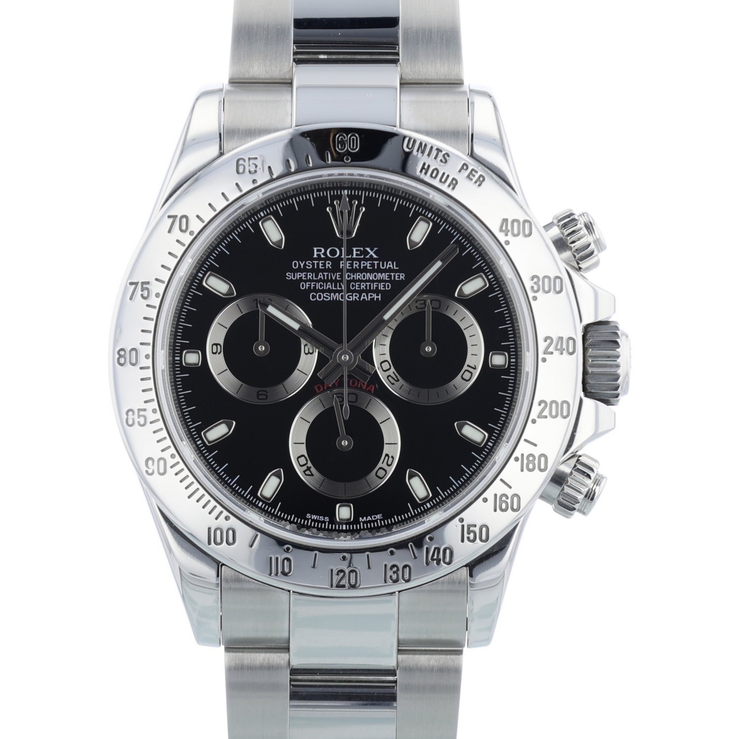 Rolex Daytona 116520 40mm Black APH Dial Stainless Steel 2011 Box & Papers